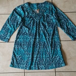 White Stag Teal Combo Blouse